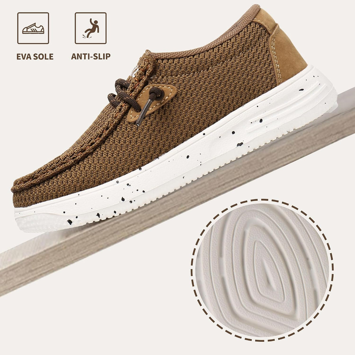 Apakowa Kids Boys Girls Loafers Slip-On Casual Walking Boat Dress Shoes