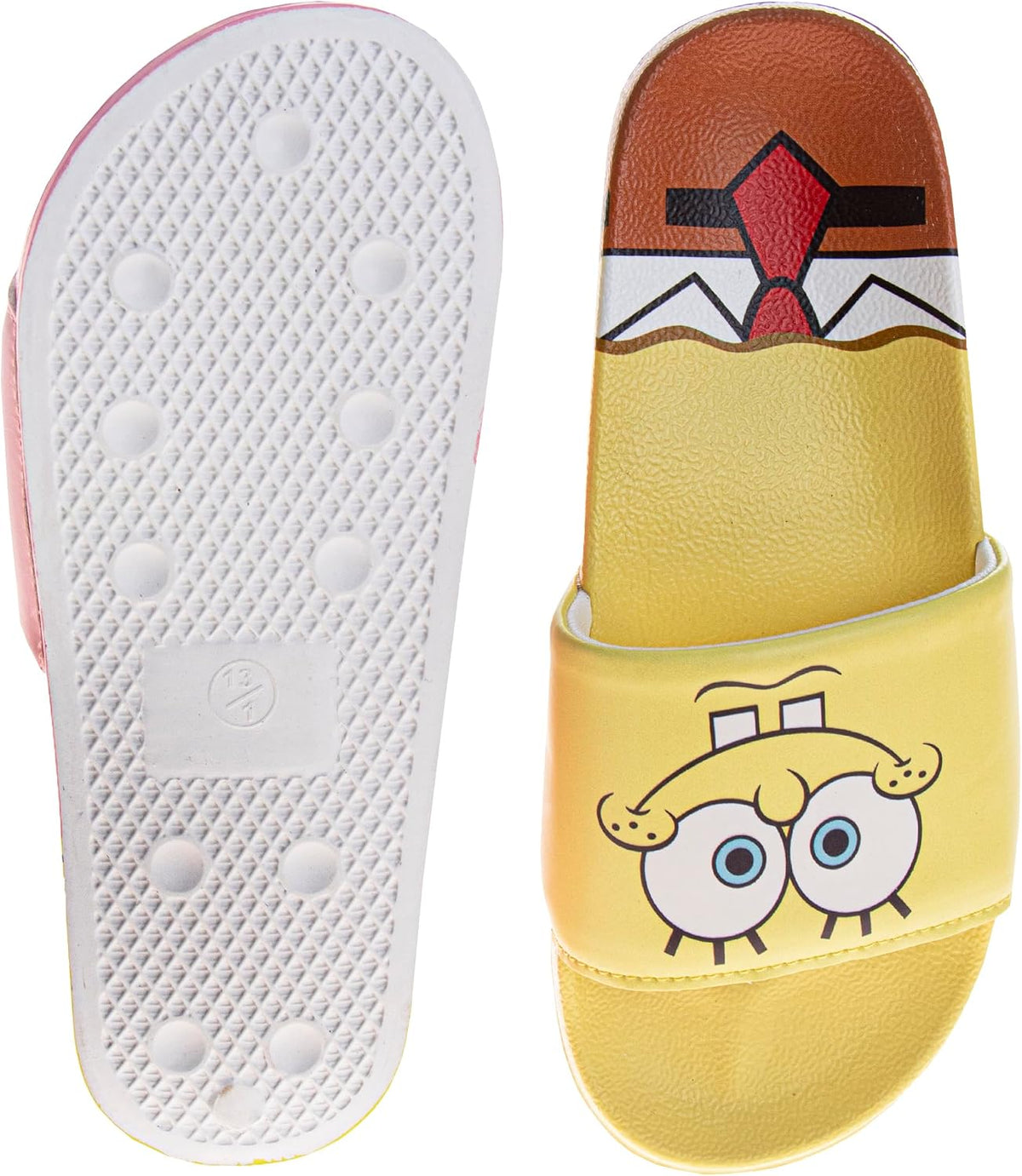 Josmo Spongebob Squarepants Slide Sandals (Little Kid)
