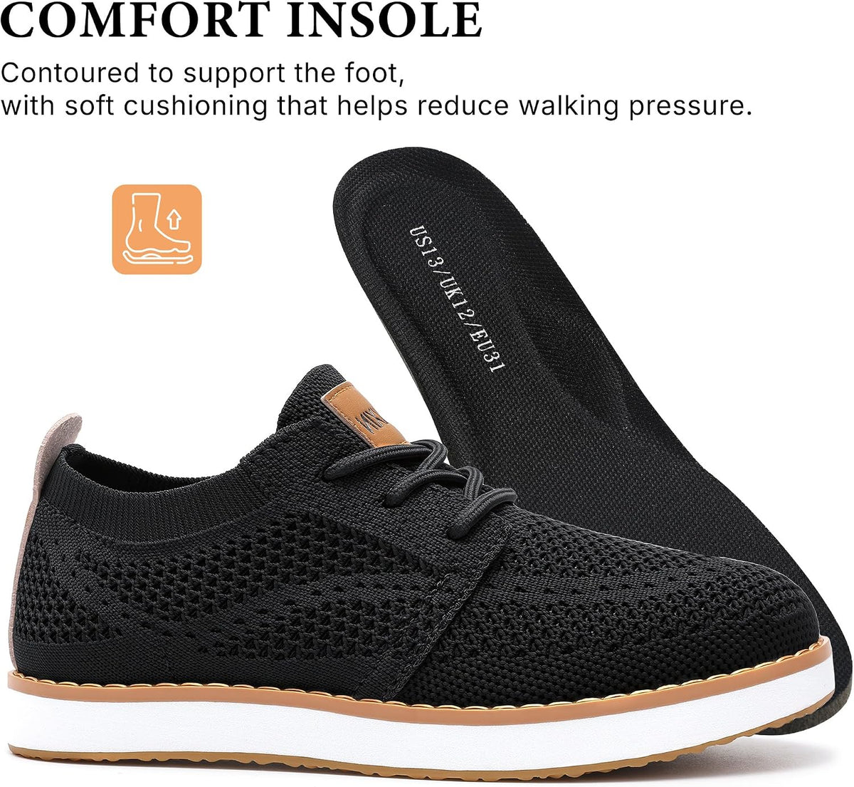 MIXIN Boy's Casual Dress Sneakers Mesh Oxfords