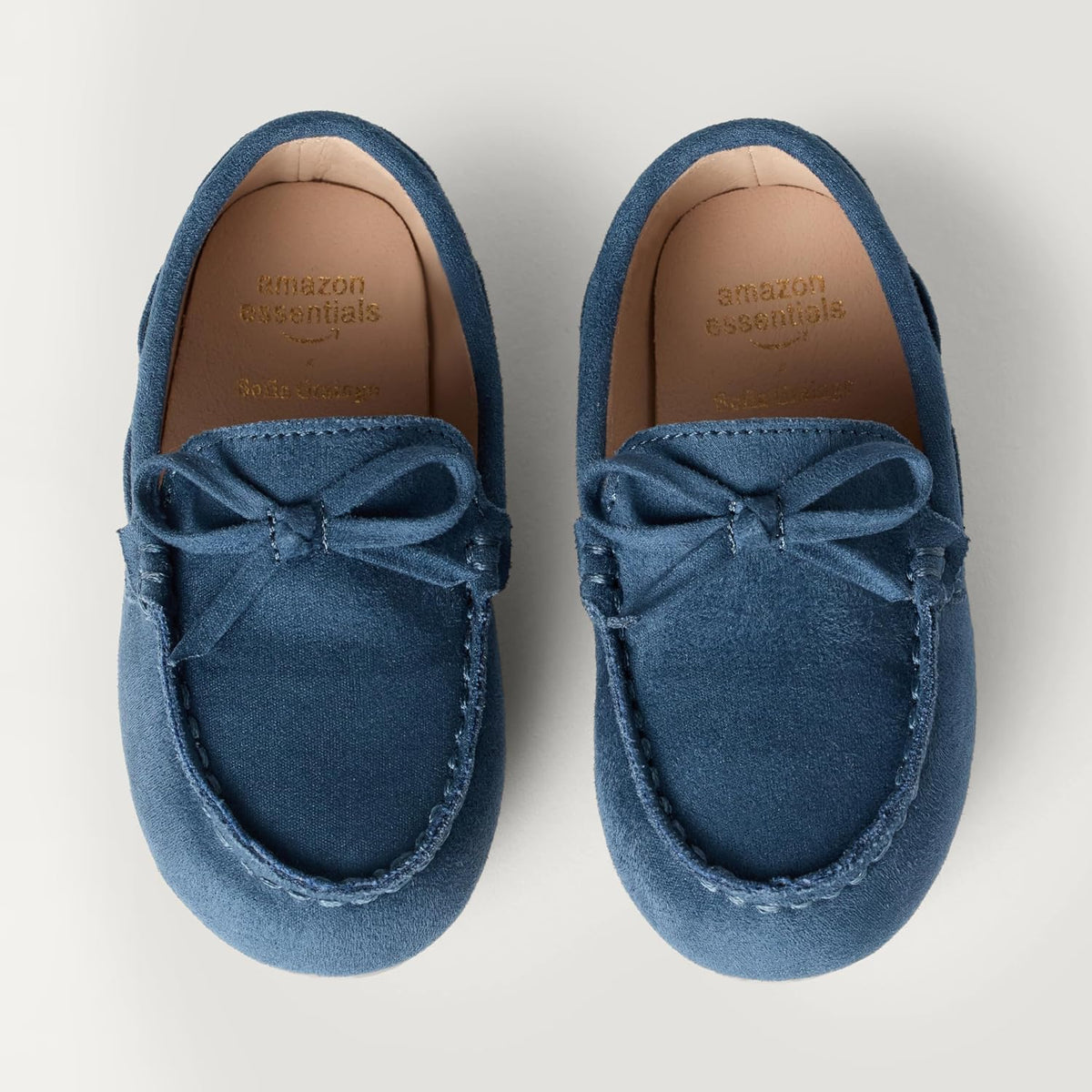 Amazon Essentials x Sofia Grainge Unisex Toddlers' Faux Suede Loafer Flat Shoes with Memory Foam, Flexible Slip-On Design