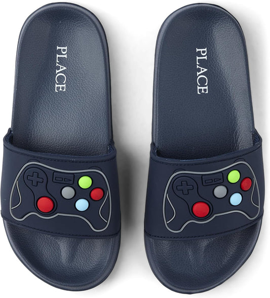 The Children's Place Boys' Boys Everyday Slip on Slide Sandals