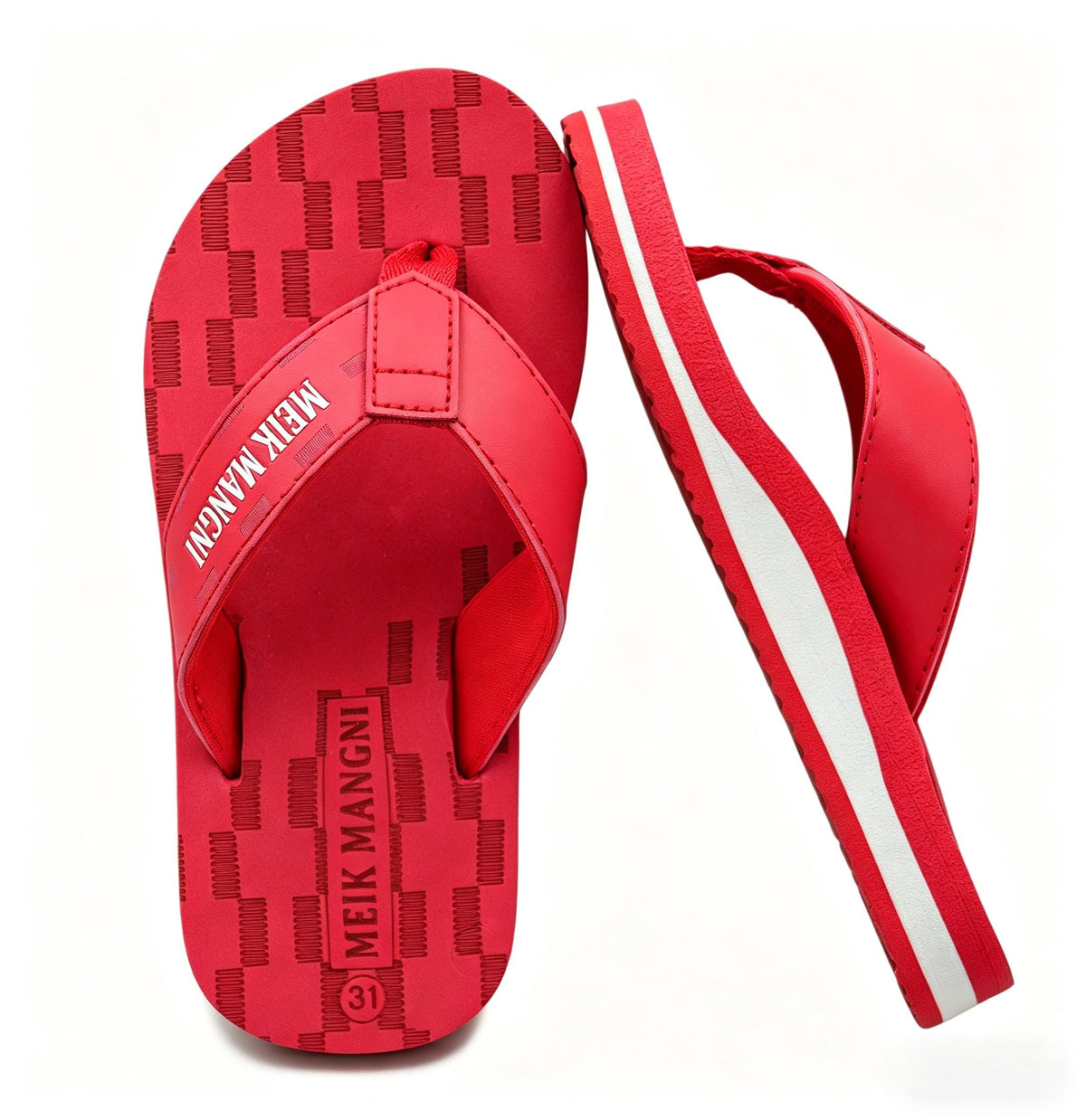 Meik Mangni Kids Boys Girls Arch Support Flip Flops Comfortable Cushion Thong Sandals Slip Resistant Summer Sandals Lightweight Quick Dry Slide Shower Shoes for Beach Swim Pool (Little Kid/Big Kid)
