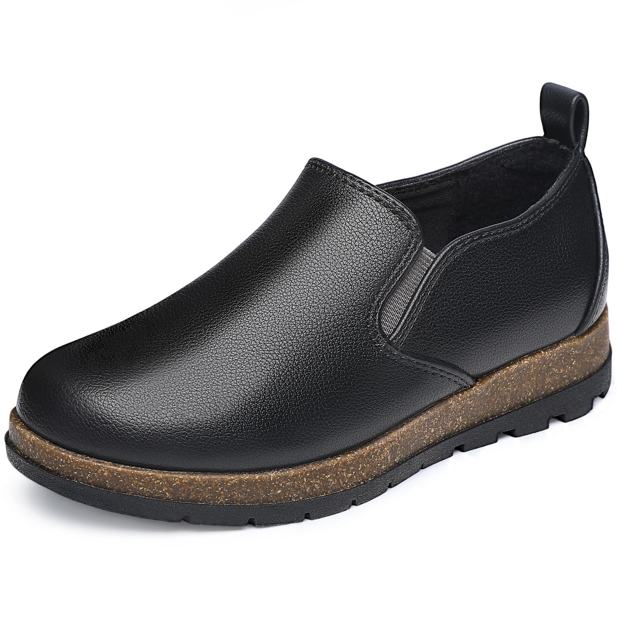 Boys Slip On Loafers Casual Dress Sneakers Shoes Cork Footbed Non Slip Rubber Sole for Little/Big Kids