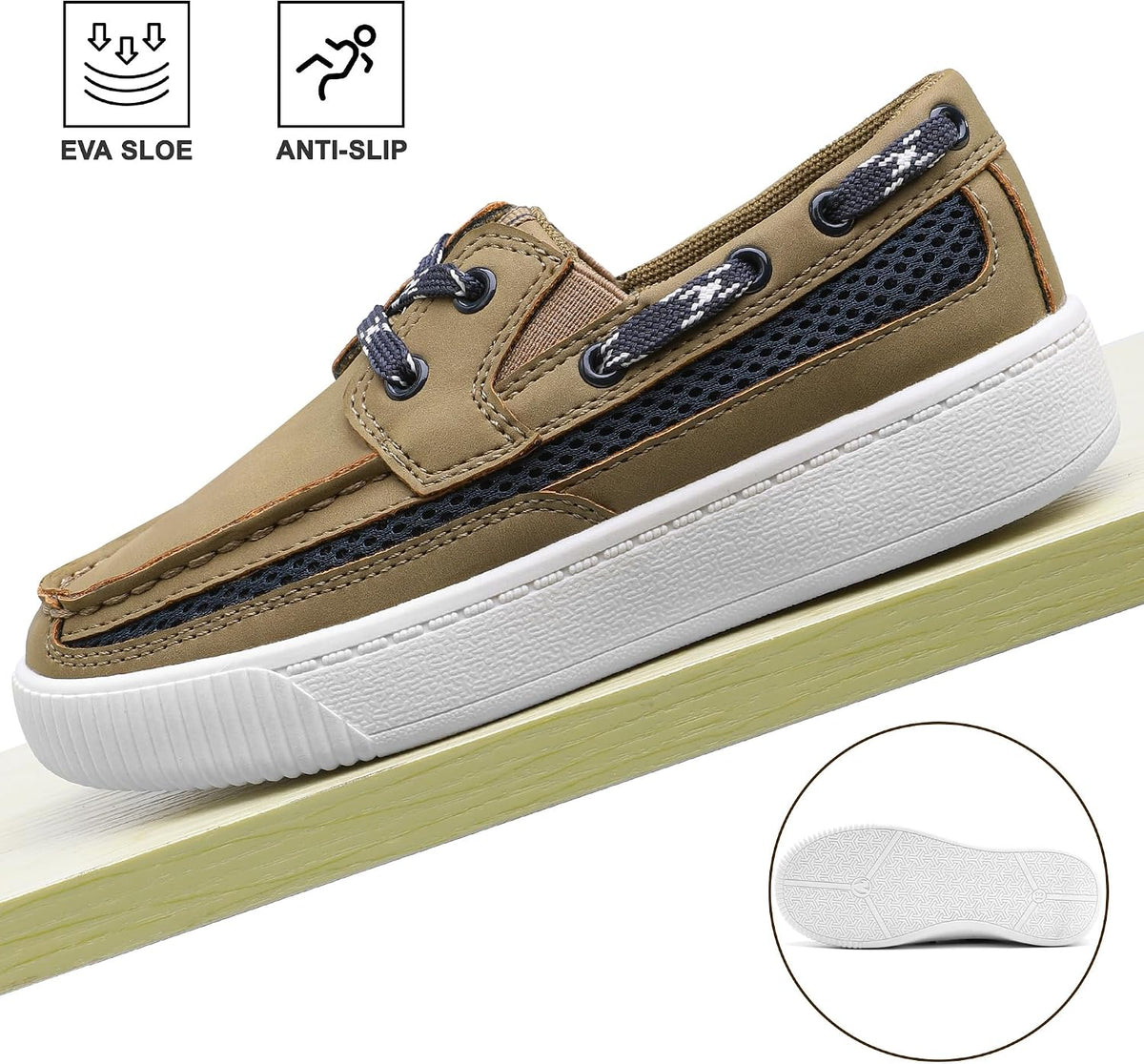 Bigwow Boys School Loafers Casual Sneakers Shoe Slip-on Breathable Boat Shoes (Little Kid/Big Kid)