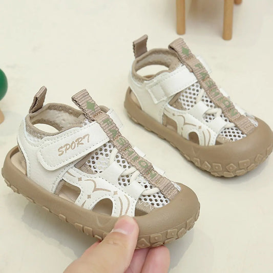 Anti-Collision Sports Sandals, Velcro Soft Sole Non-Slip, Unisex Summer Breathable Beach Shoes, Kids' Comfortable Footwear